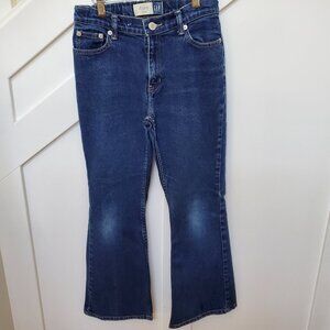 Gap flare stretch med to dark wash jeans